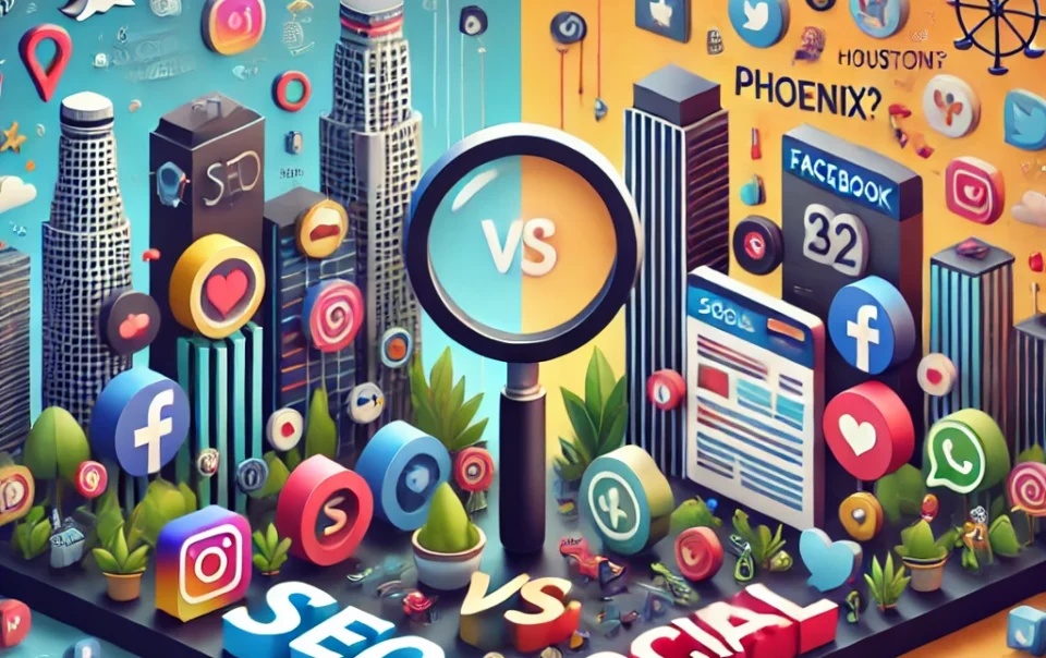 SEO vs. Social Media: Which is Right for Growing Your Business in Los Angeles, Houston, and Phoenix?