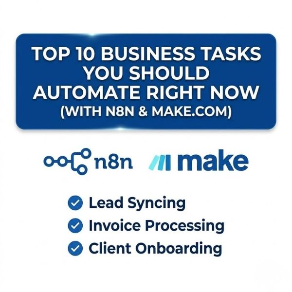 Eliminate operational drag and lower overhead. Discover the top 10 business tasks you should automate right now using advanced n8n and Make.com workflows